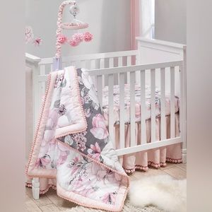 Lambs & Ivy Signature Botanical Baby Watercolor Floral 6 Piece Crib Bedding Set
